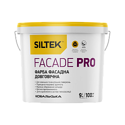 The façade paint is durable. Base FC Siltek Facade Pro, 9 l