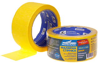 Малярная лента ТМ Мустанг Желтая 48мм х 30м 1/72/6