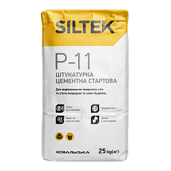 Штукатурка цементная стартовая Siltek P-11, 25 кг
