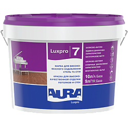 Acrylate water-based paint Aura Luxpro 7 TR base for tinting 9 l