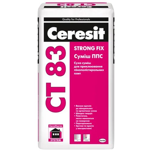Смесь ППС для крепления плит из пенополистирола Ceresit СT 83