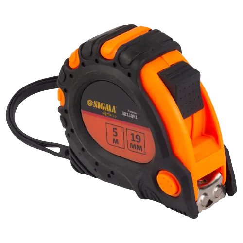 Magnetic tape measure Sigma, lock+brake, 5 m×19 mm