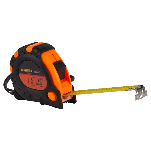 Magnetic tape measure Sigma, lock+brake, 5 m×19 mm