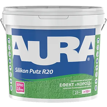Декоративная штукатурка короед Aura Dekor Silikon Putz R20, 25 кг
