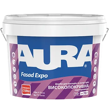 Краска акрилатная водоэмульсионная Aura Fasad Expo, 10 л