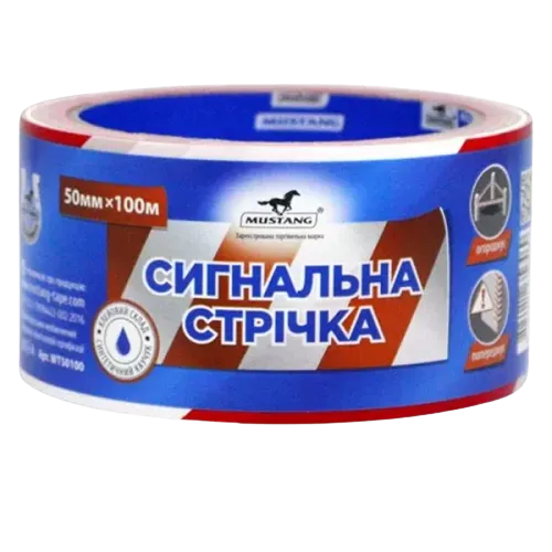 Signal tape TM Mustang Red-white 50mm*100m
