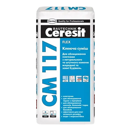 Клей для плитки Ceresit CM 117 FLEX