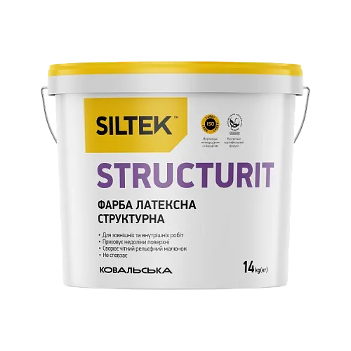 Краска латексная структурная. База TA Siltek Structurit, 14 л