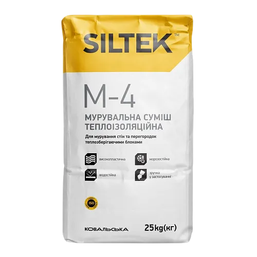 Кладочная смесь теплоизоляционная. Лето Siltek M-4, 25 кг