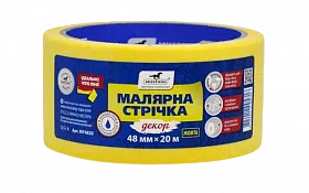 Малярная лента ТМ Мустанг Желтая 48мм х 20м 1/72/6