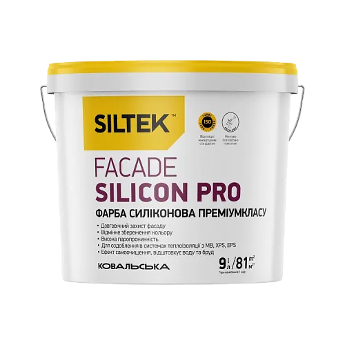Premium silicone paint. Base FA Siltek Facade Silicon Pro, 9 l