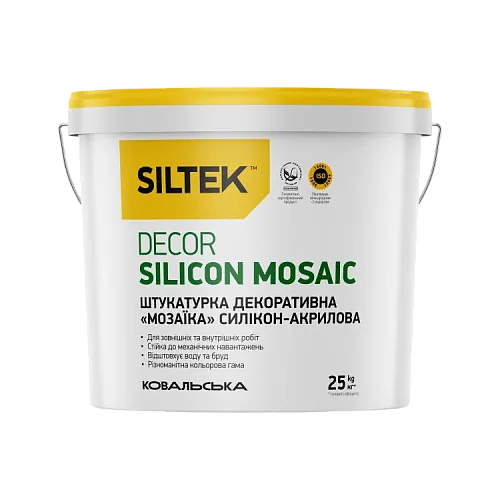 Штукатурка декоративная гранит натуральный (зерно 1,5 – 2,5 мм) Siltek Decor Silicon Mosaic Granite, 25 кг