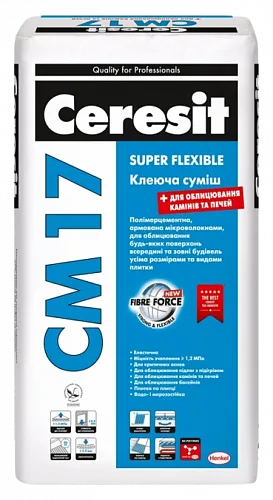 Highly elastic adhesive mixture Ceresit CM 17 AERO Super Flexible