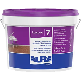Краска акрилатная водоэмульсионная Aura Luxpro 7 TR база под тонировку 9 л